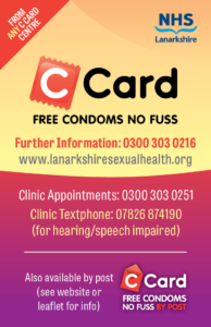 C-Card Free Condoms No Fuss Information - front